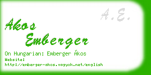 akos emberger business card